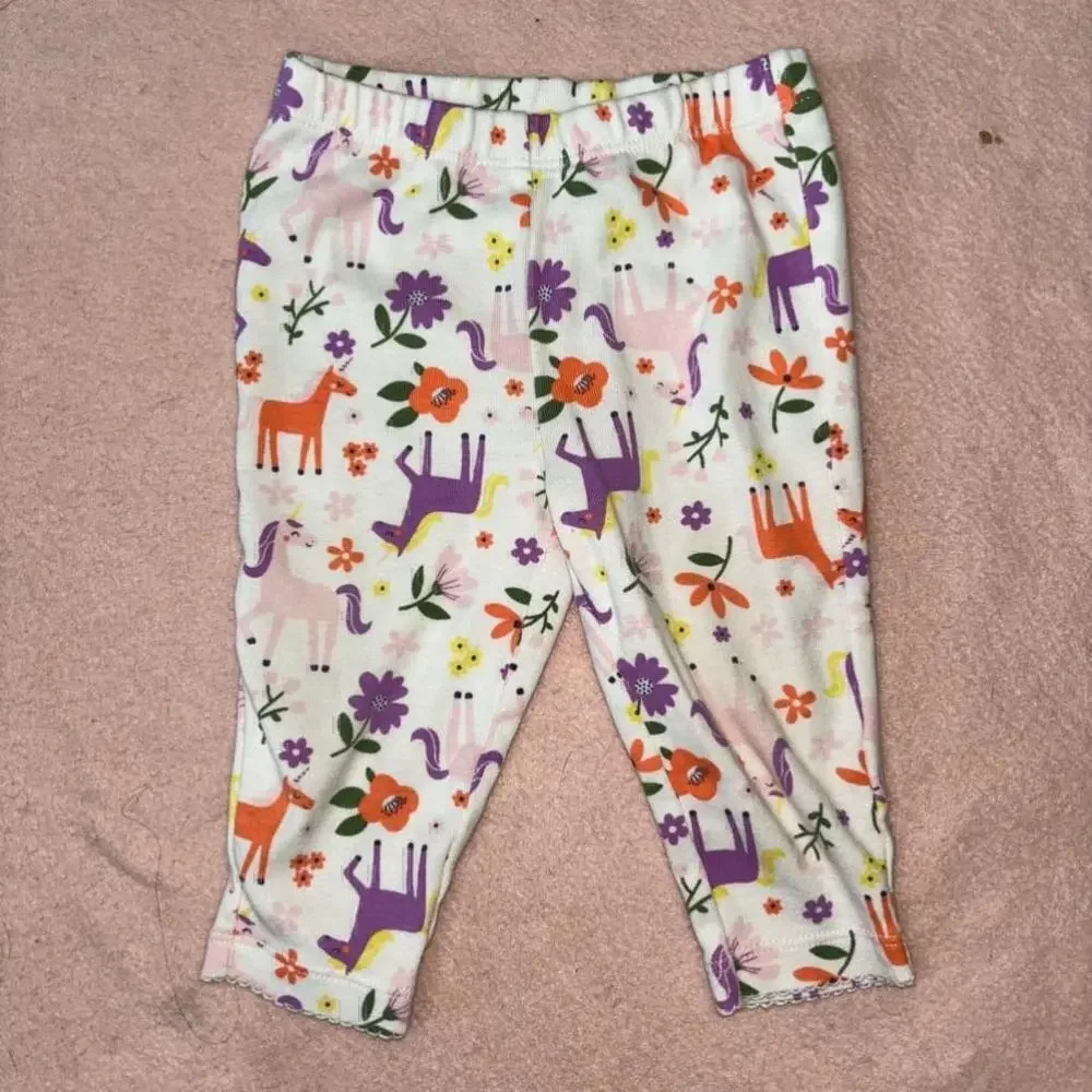 Baby Girl’s Unicorn 3 Piece Bundle Pink Floral Unicorn - 6 Months